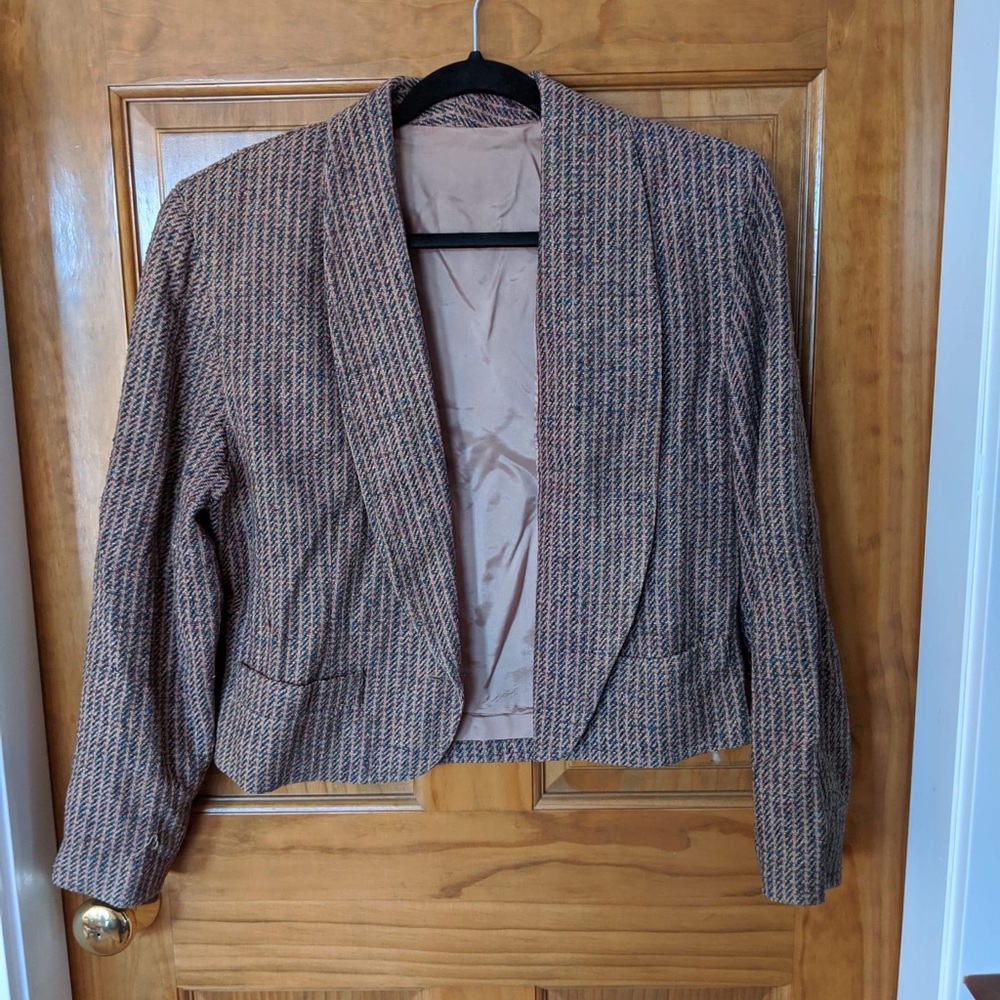 Vintage silk blazer suit jacket